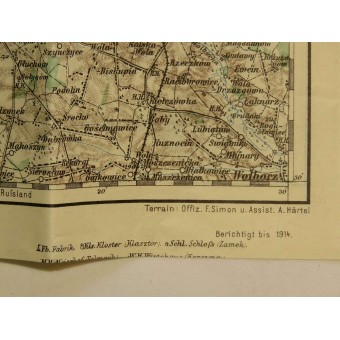 WW1 K.u.K Österrikiska kartan över Strassoldo -Italien. Espenlaub militaria